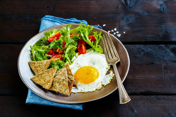 Breakfast plate with egg