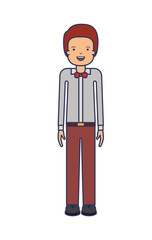 elegant businessman avatar character vector illustration design