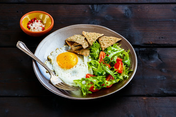 Breakfast plate with egg