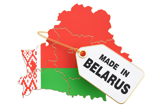 Made in Belarus concept, 3D rendering