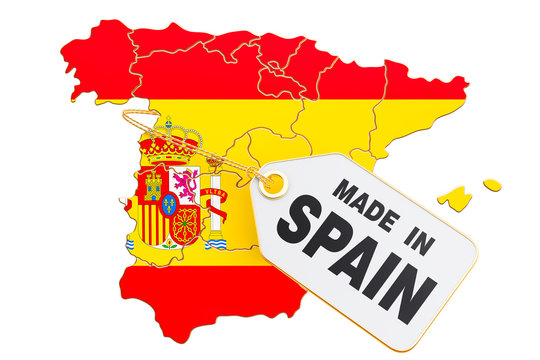 Made in Spain concept, 3D rendering