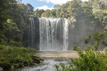 New Zealand Waterfall, Kerikeri Rainbow Falls 