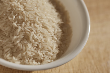 uncooked white jasmine rice from Thailand