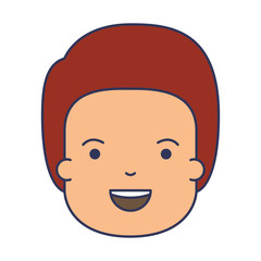 little boy head icon vector illustration design