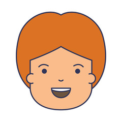 little boy head icon vector illustration design