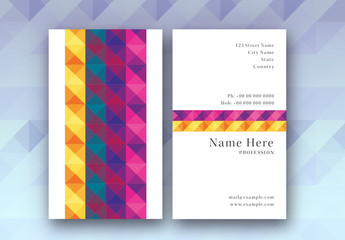 Business Card with Kaleidoscope Pattern