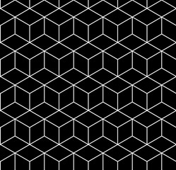 Hexagon seamless geometric pattern