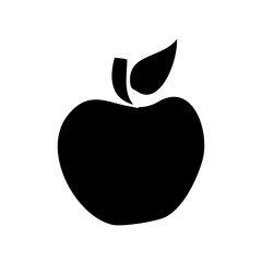 fruit tasty apple delicious food vector illustration black and white design
