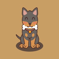 cute dog vector illustration puppy isolated