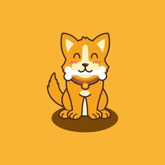 cute dog vector illustration puppy isolated