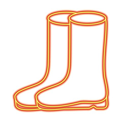 pair rubber boots clothes season fashion vector illustration