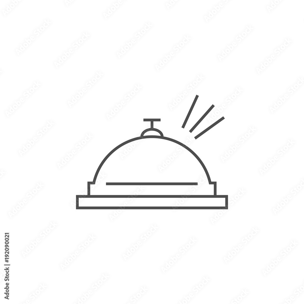 Poster hotel ring icon. element for mobile concept and web apps. thin line icon for website design and deve