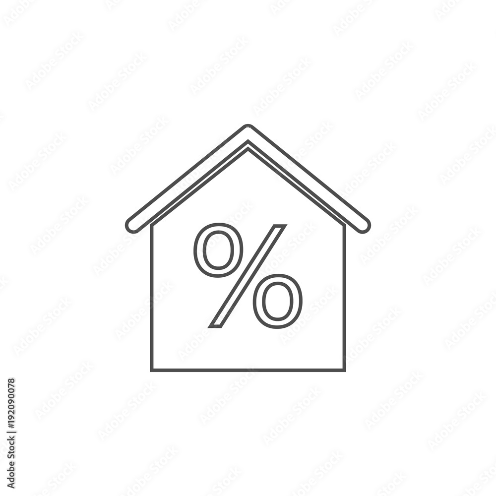Poster house at interest icon. element for mobile concept and web apps. thin line icon for website design a