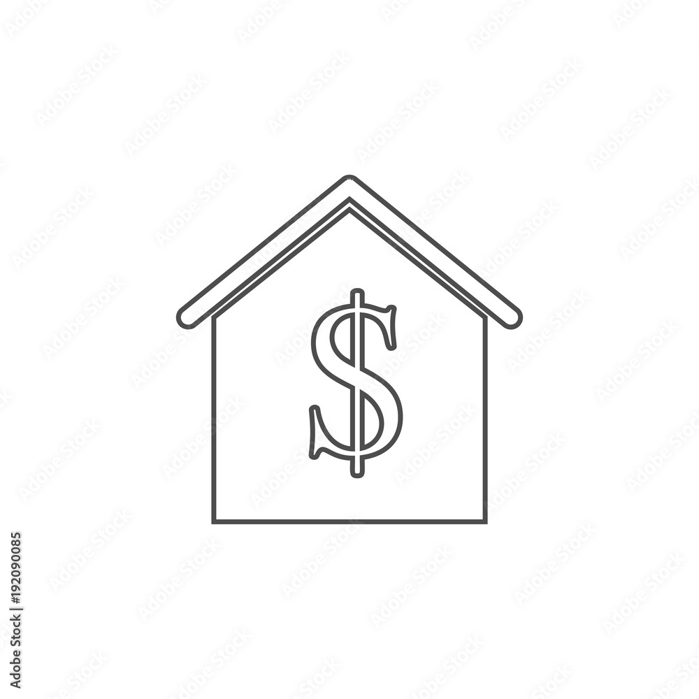 Poster house for sale icon. element for mobile concept and web apps. thin line icon for website design and 