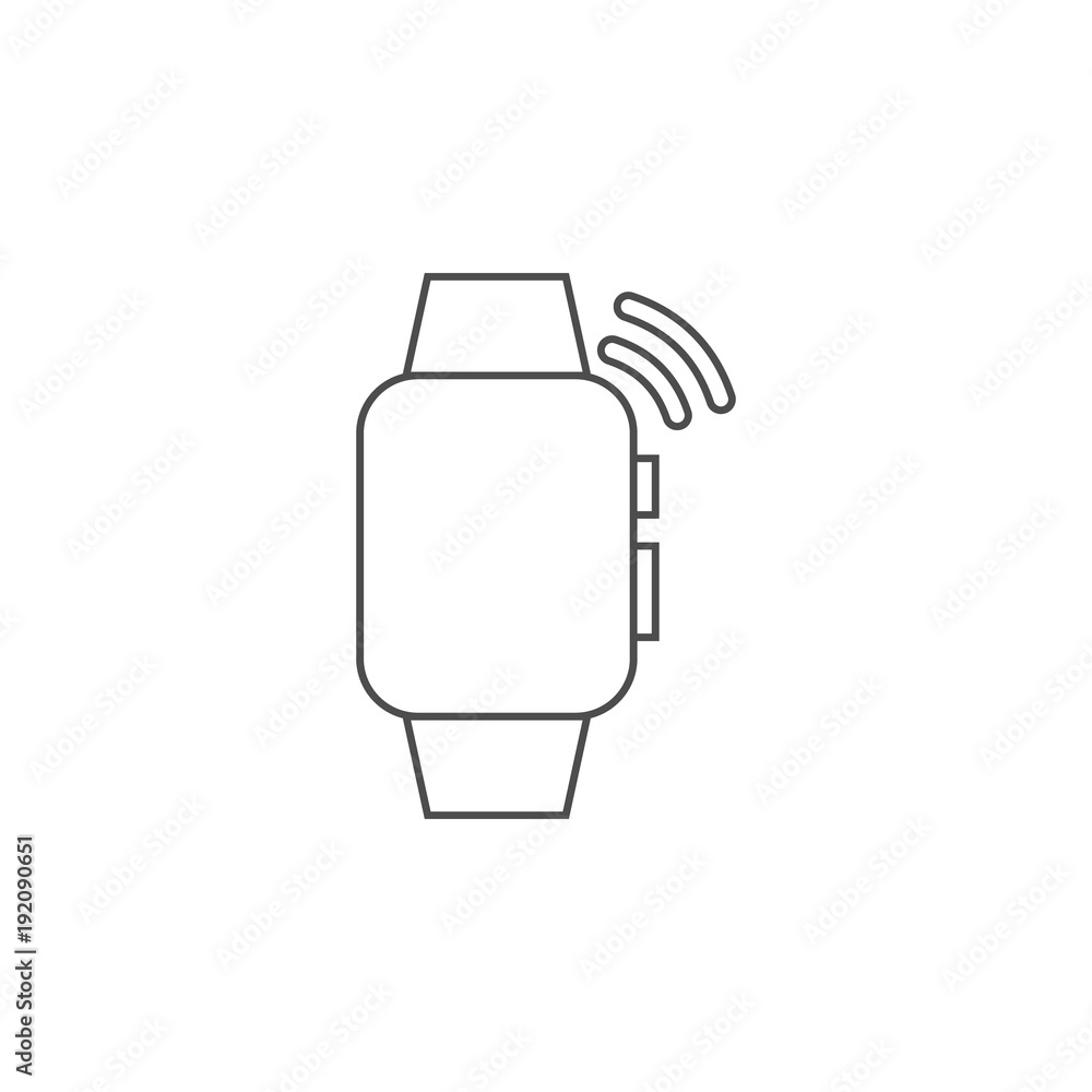 Aufkleber smart watch call icon. element for mobile concept and web apps. thin line icon for website design an