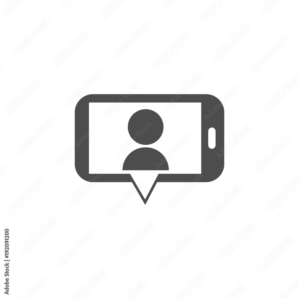 Poster video call from a smart phone icon. elements of web icon. premium quality graphic design icon. signs