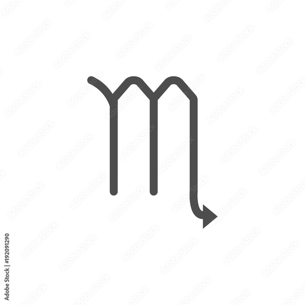 Poster zodiac scorpion mars icon. elements of web icon. premium quality graphic design icon. signs and symb