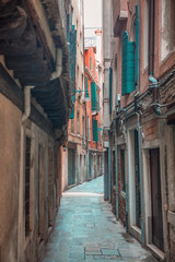 Fototapeta na wymiar traditional narrow street of Venice