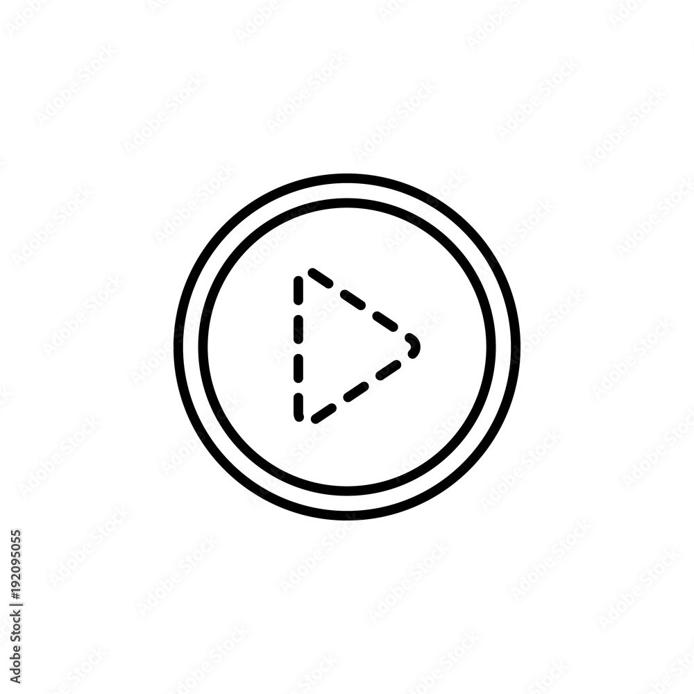 Poster video player icon icon. element of video player for mobile concept and web apps. thin line icon for 
