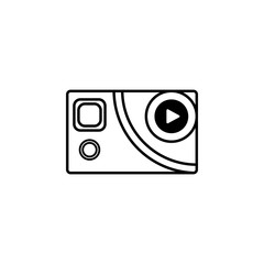 camera icon. Element of video player for mobile concept and web apps. Thin line icon for website design and development, app development. Premium icon