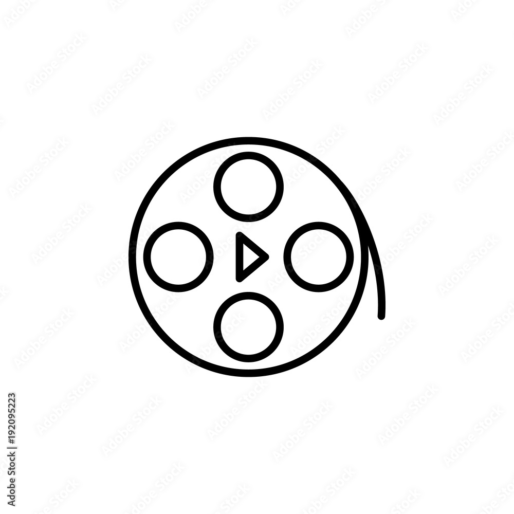 Aufkleber film icon. element of video player for mobile concept and web apps. thin line icon for website desig