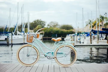 Peel and stick wall murals Bike Bicycle on a dock