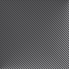 Fototapeta premium Geometric striped pattern with continuous parallel diagonal lines on dark gray background. Vector illustration