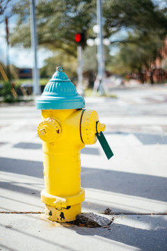 Yellow fire hydrant