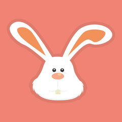 cute rabbit head icon vector illustration design