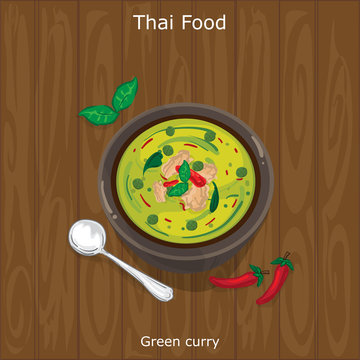 thai food Green curry