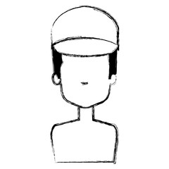 delivery worker shirtless avatar character vector illustration design