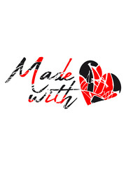 kratzer risse geschrieben herz nachwuchs gekocht gebacken baby buchstaben made with love logo design text schrift mit liebe gemacht kind schwanger geburt glückwunsch junge mädchen cool