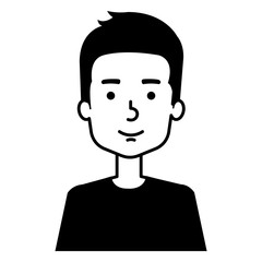 young man avatar character vector illustration design