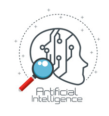 Fototapeta premium artificial inteligence technology set icons vector illustration design