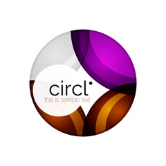 Clean professional colorful circle business icon