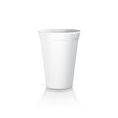 Realistic white coffee cup isolated on colorful background,Vector,eps10