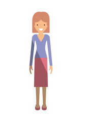 elegant businesswoman avatar character vector illustration design