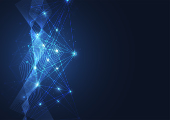 Internet connection, abstract sense of science and technology graphic design.