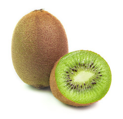 kiwi fruits isolated on white background.