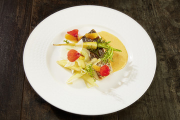 Pavé de maigre et légumes croquants