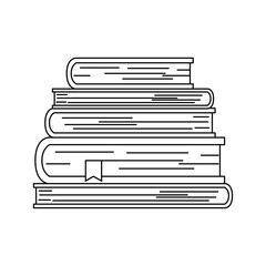 Fototapeta premium pile text books isolated icon vector illustration design