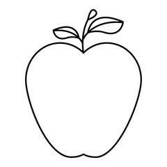 apple fresh fruit icon vector illustration design