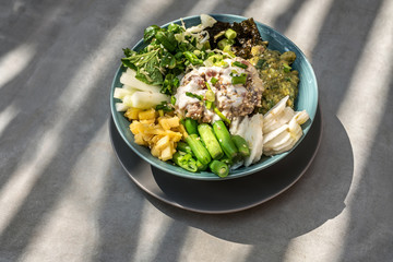 Exotic food in bowl