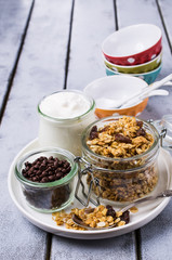 Traditional granola with raisins