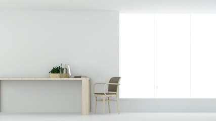 Fototapeta na wymiar Relax space in condominium - 3d rendering