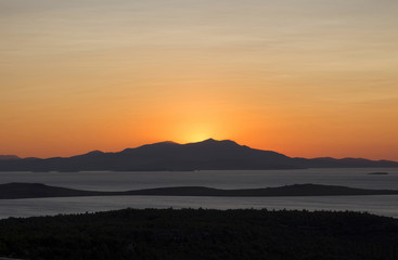 Naklejka premium View of sunset from famous touristic destination called 