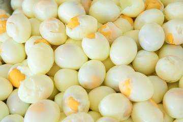 Thai food boiled eggs, Close up view