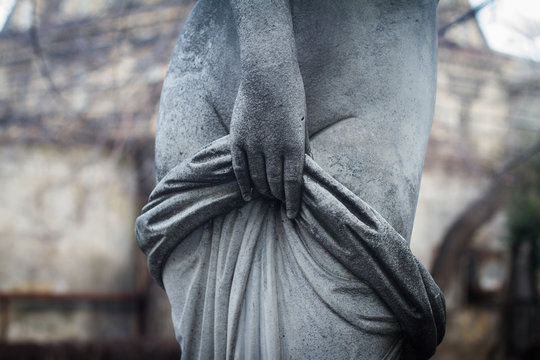 Woman Stone Statue Detail