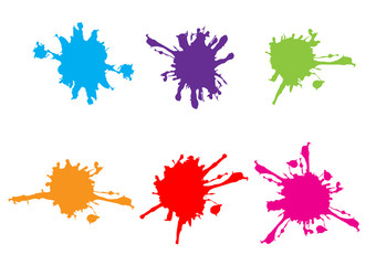 vector splatter set collection design. illustration vector color design
