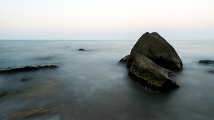 Fototapeta na wymiar Sea coast, long exposure